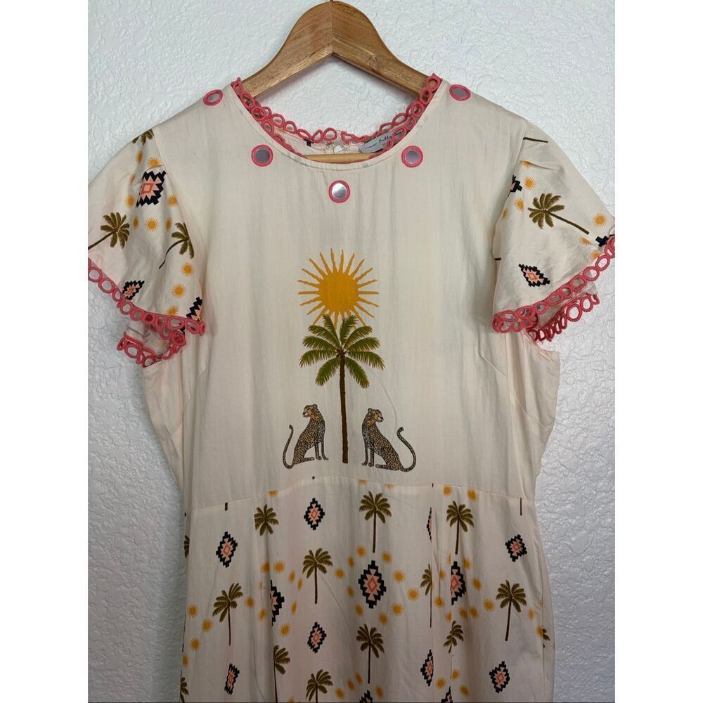 Never Fully Dressed Running Wild Midi Dress in Cotton White Size L - Picture 6 of 12